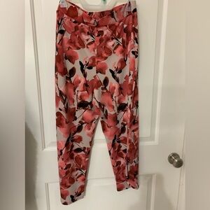 NWT Investments Women’s Lounge/sleep pants, floral pink print, Large.